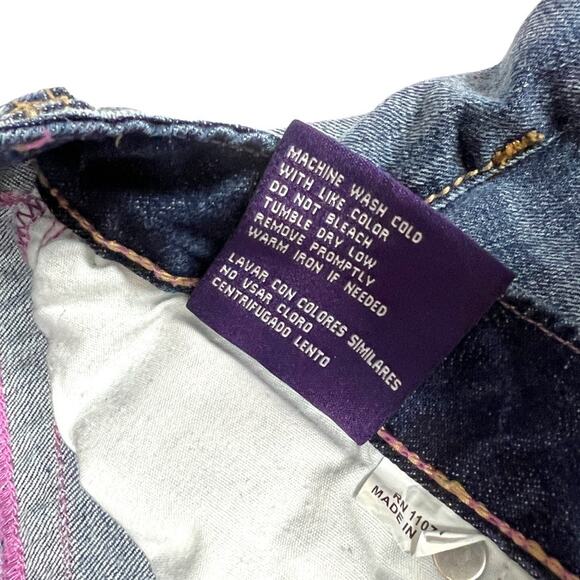 Vigoss Jeans Distressed Bootcut Medium Wash Blue Stretch Denim Women's Juniors 5 - Picture 10 of 13